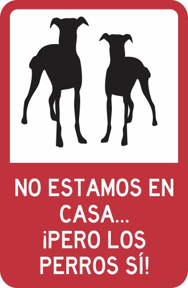 NO ESTAMOS EN CASA, ¡PERO LOS PERROS SI! Simbologic