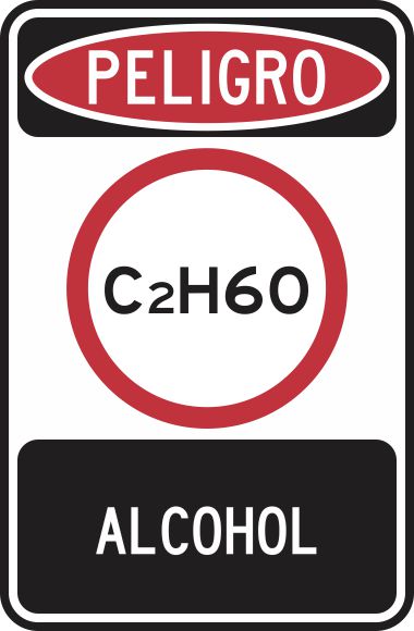 Peligro (C2H6O) Alcohol Simbologic