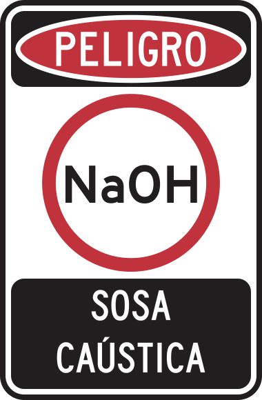Peligro (Naoh) Sosa Cáustica Simbologic