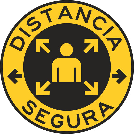 Vinil Para Piso Distancia Segura Simbologic