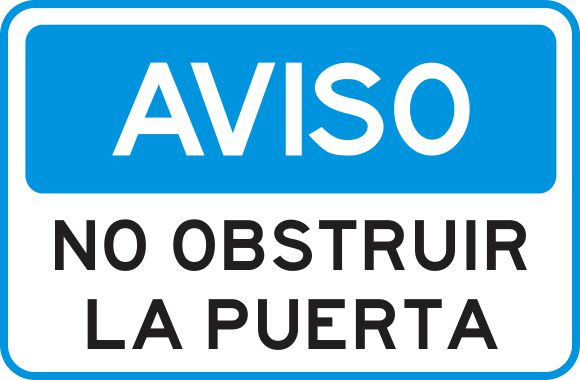 No Obstruir La Puerta Simbologic