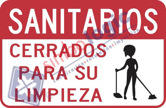 Sanitarios Cerrados Para Su Limpieza Simbologic