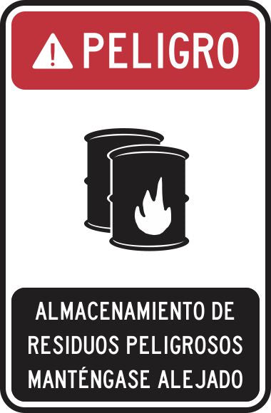 Peligro Almacenamiento De Residuos Peligrosos. Manténgase Alejado Simbologic