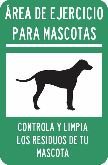 Área De Ejercicio Para Mascotas. Controla Y Limpia Los Residuos De Tu Mascota Simbologic