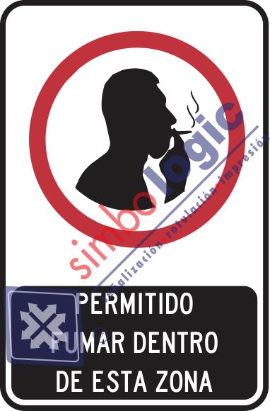 Permitido Fumar Dentro De Esta Zona Simbologic
