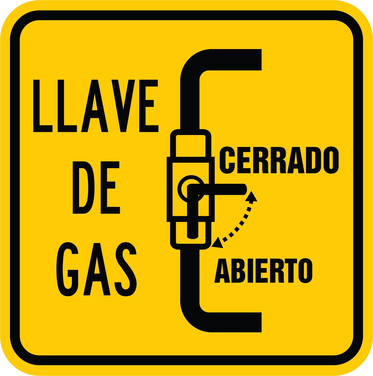 LLAVE DE PASO DE GAS VERTICAL Simbologic