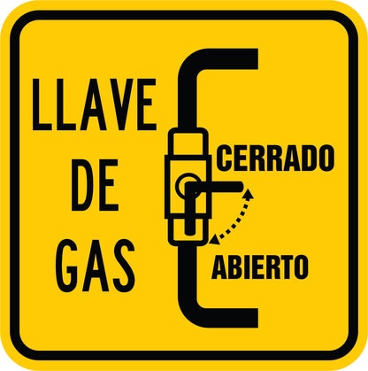 LLAVE DE PASO DE GAS VERTICAL Simbologic