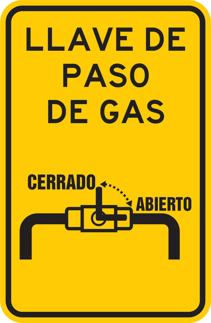 LLAVE DE PASO DE GAS HORIZONTAL Simbologic