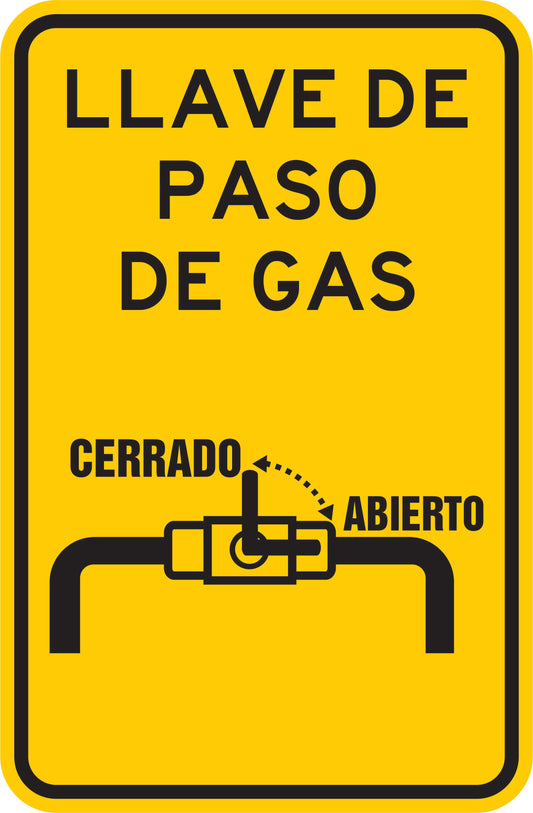 LLAVE DE PASO DE GAS HORIZONTAL Simbologic