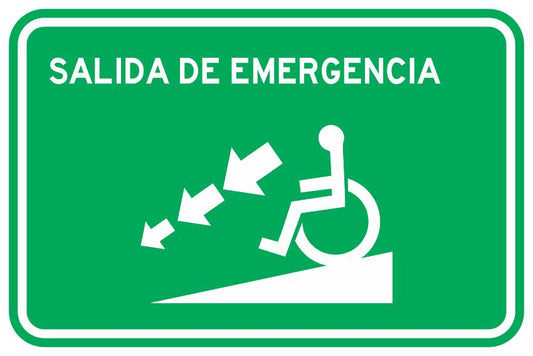 Rampa Izquierda Salida De Emergencia Discapacitados Simbologic