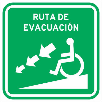 Rampa Izquierda Salida De Emergencia Discapacitados Simbologic