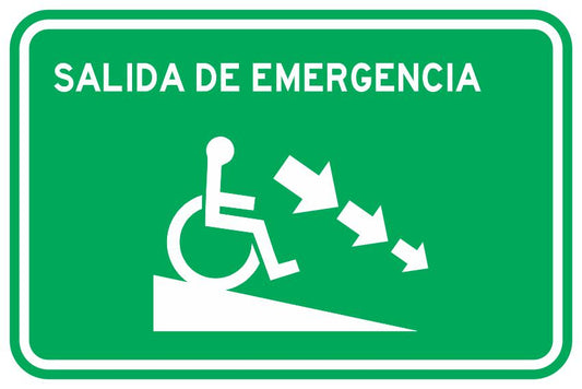 Rampa Derecha Salida De Emergencia Discapacitados Simbologic