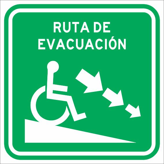 Rampa Derecha Salida De Emergencia Discapacitados Simbologic