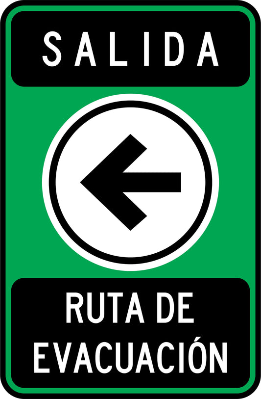 SALIDA RUTA DE EVACUACIÓN IZQUIERDA Simbologic