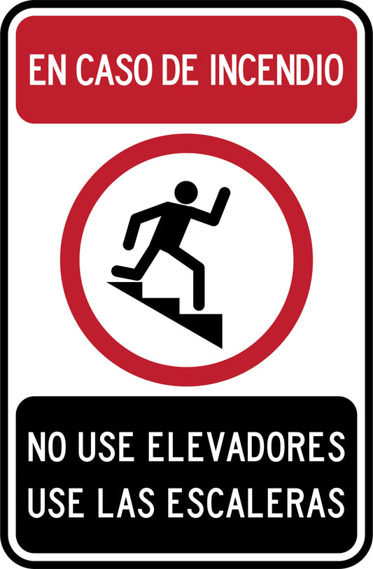 EN CASO DE INCENDIO NO USE ELEVADORES Simbologic