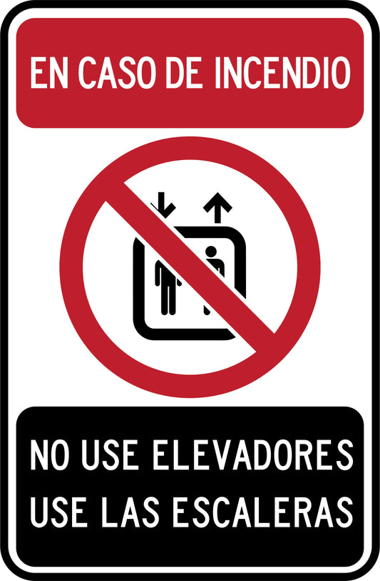 EN CASO DE INCENDIO NO USE ELEVADORES Simbologic