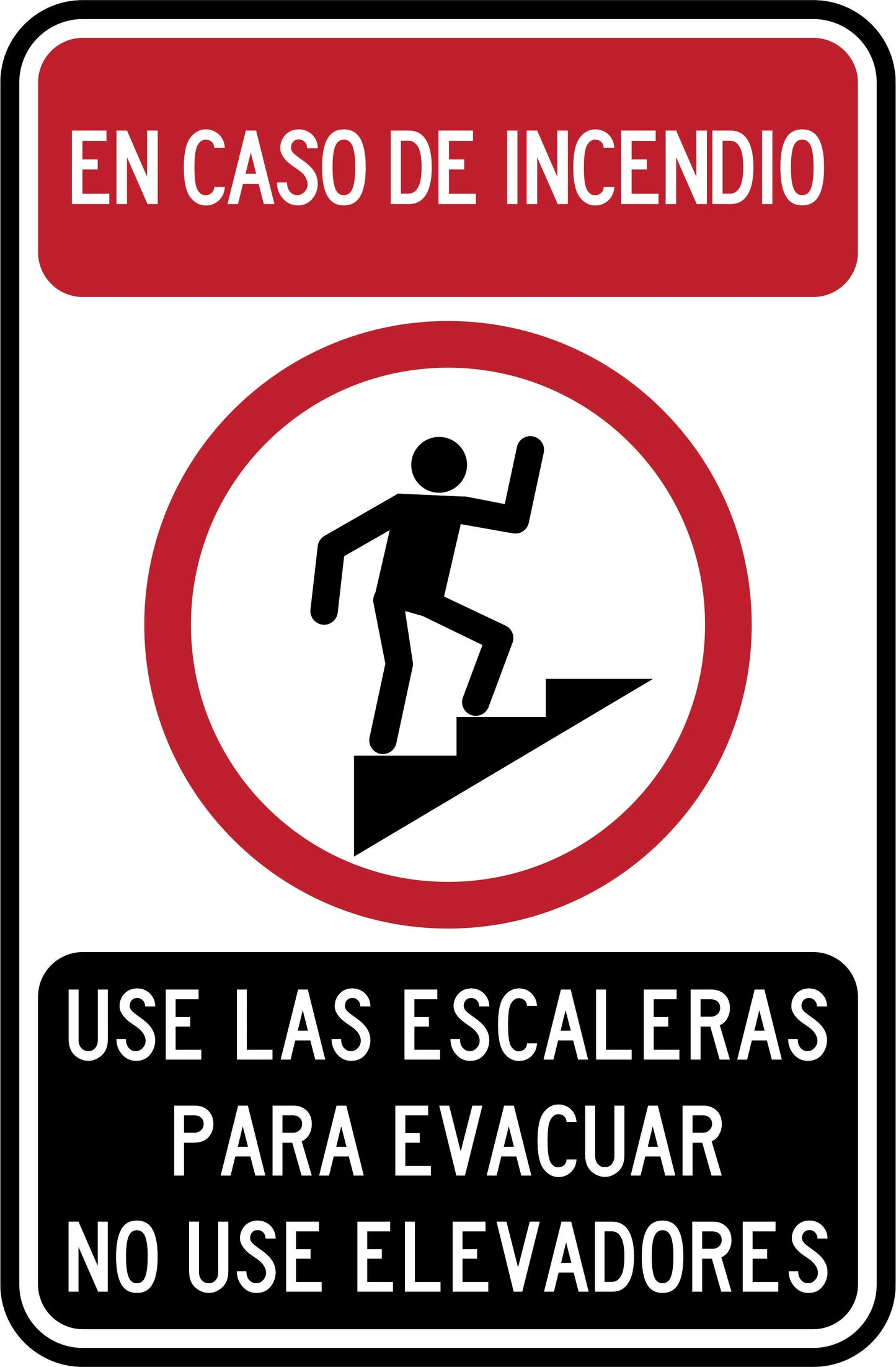 EN CASO DE INCENDIO USE LAS ESCALERAS, NO USE ELEVADORES Simbologic