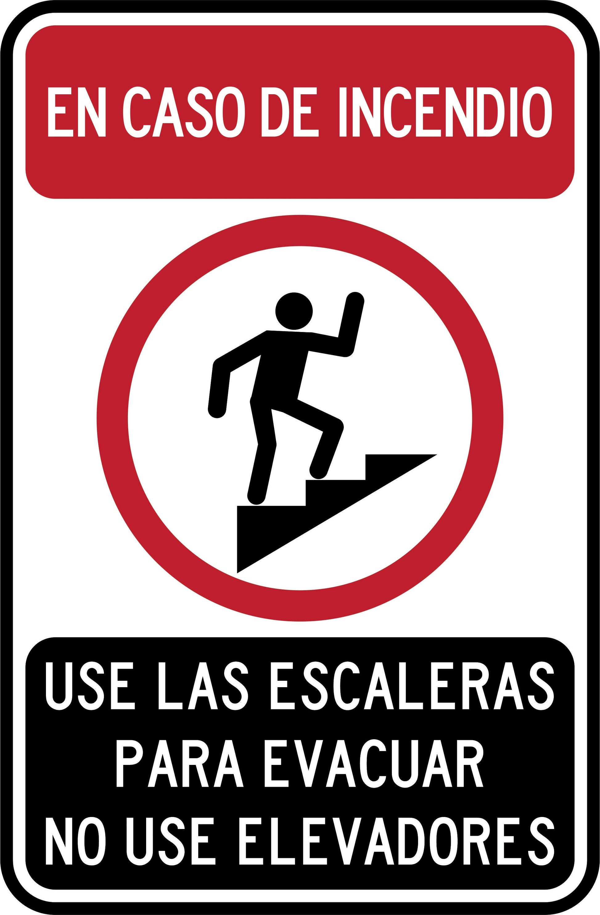 EN CASO DE INCENDIO USE LAS ESCALERAS, NO USE ELEVADORES Simbologic