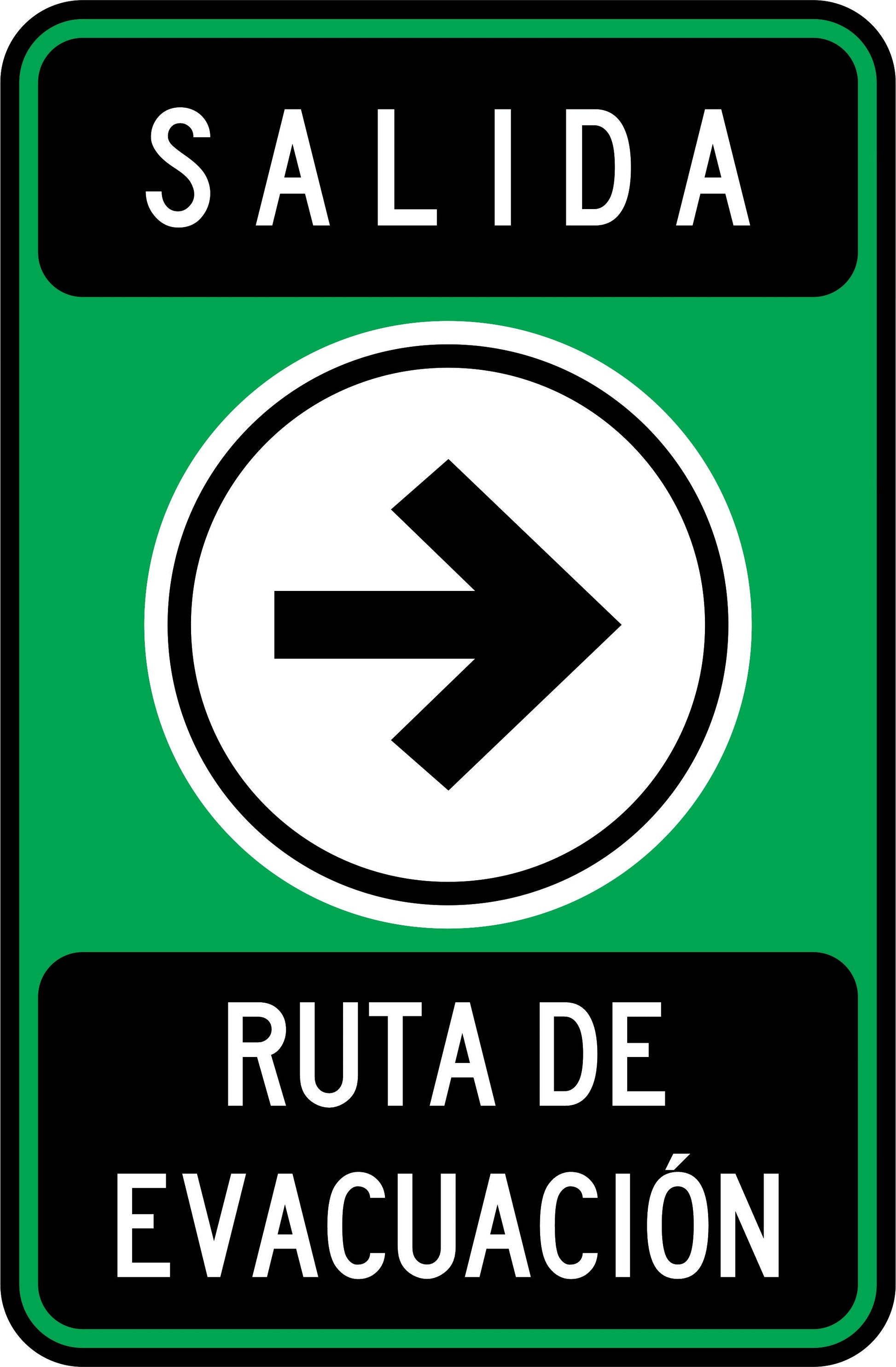 SALIDA RUTA DE EVACUACIÓN DERECHA Simbologic